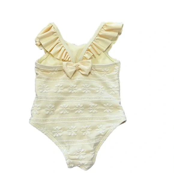 Primark Yellow Ruffled Floral Swimsuit - Picture 2 of 2